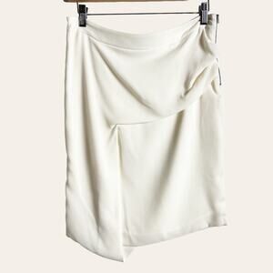 IRO Brooke Ivory White Draped Front Skirt Size L